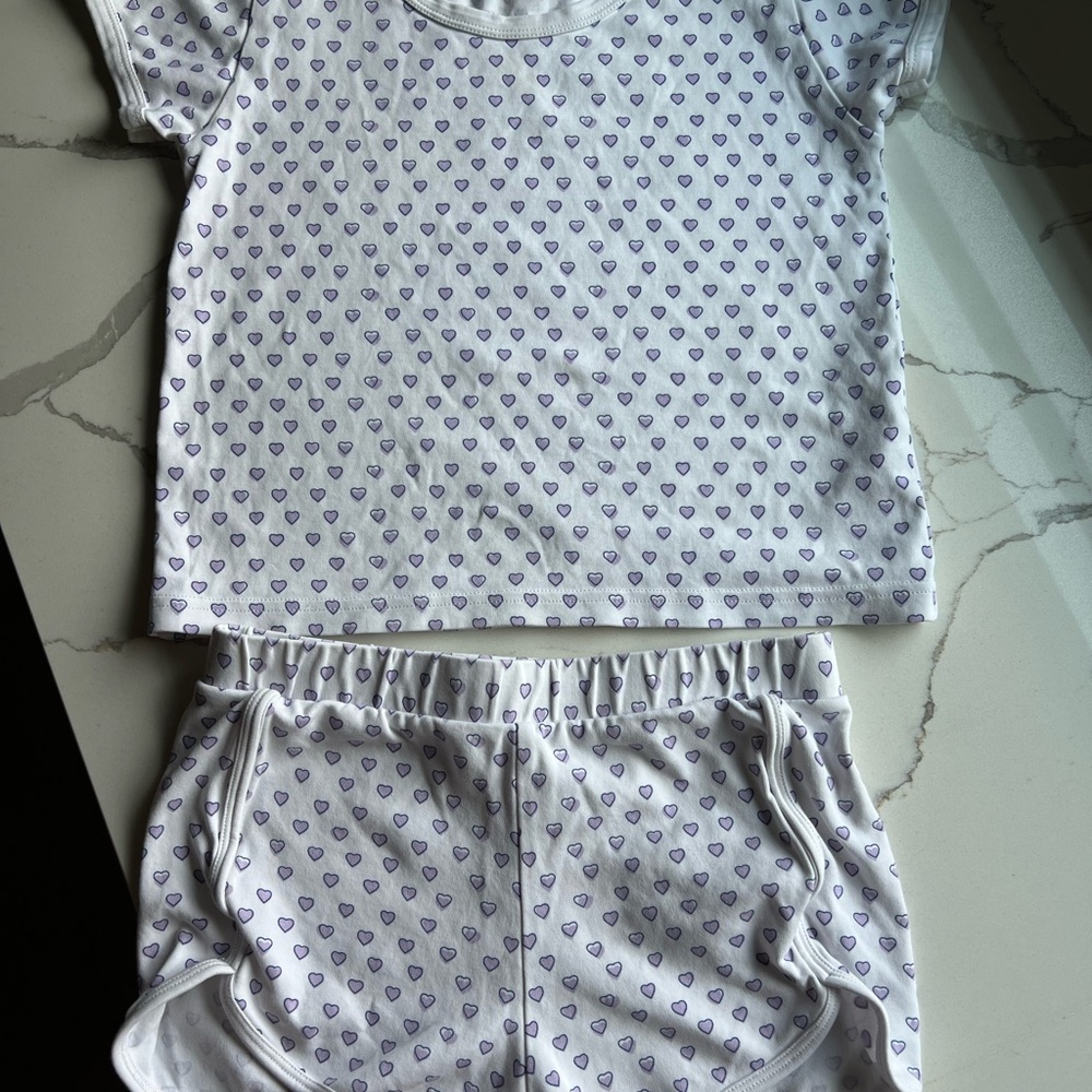 Roller Rabbit White and Purple Pajama Set with Soft Fabric